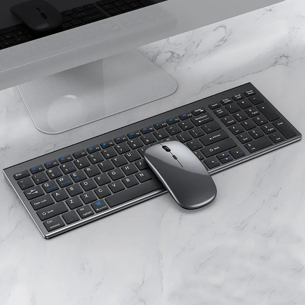 Jomaa Slim Rechargeable Bluetooth Keyboard and Mouse Set