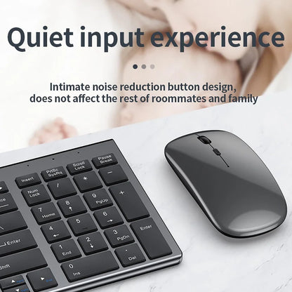 Jomaa Slim Rechargeable Bluetooth Keyboard and Mouse Set