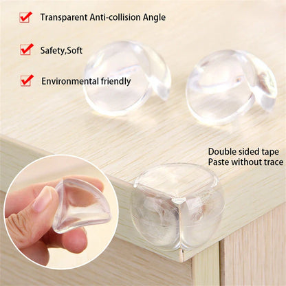 10PCS Transparent Anti Collision Angle PVC Pad Child Safety Corner Guard